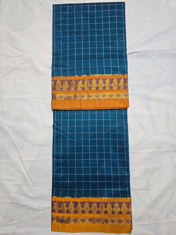 Handloom Cotton Silk Narayanpet Saree - Blue