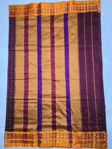 Handloom Cotton Silk Narayanpet Saree - Maroon