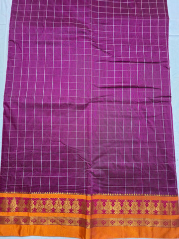 Handloom Cotton Silk Narayanpet Saree - Pink