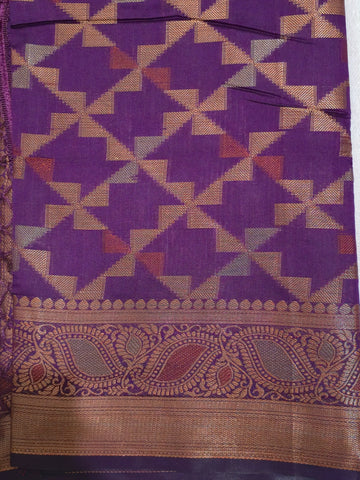 Banarasi Crystal Soft Silk Saree - Maroon