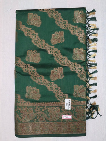 Banarasi Crystal Soft Silk Saree - Green