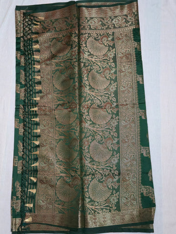 Banarasi Crystal Soft Silk Saree - Green