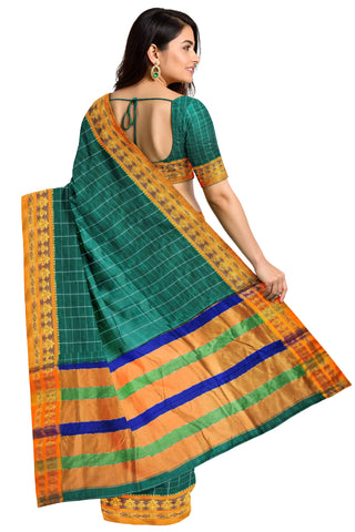 Handloom Cotton Silk Narayanpet Saree - Light Green