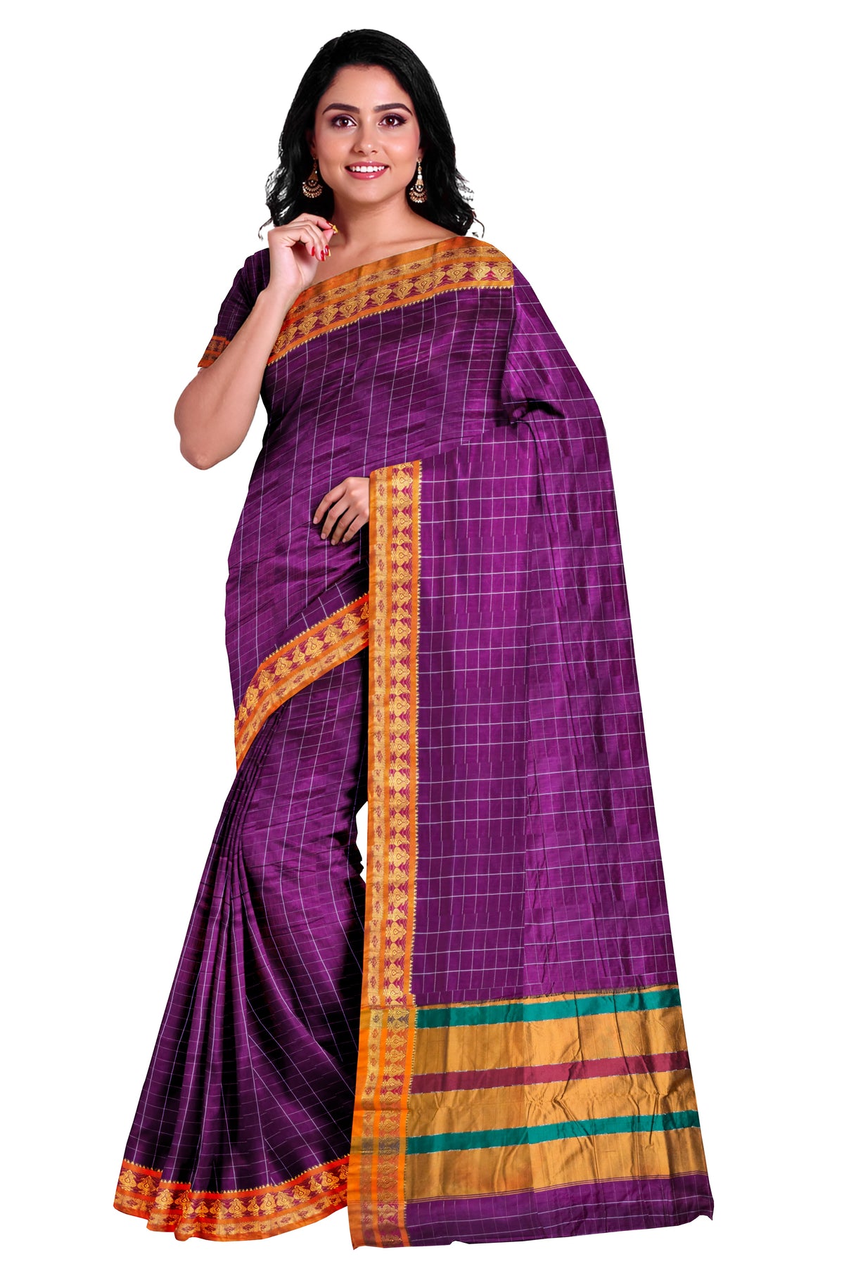 Handloom Cotton Silk Narayanpet Saree - Pink