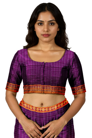 Handloom Cotton Silk Narayanpet Saree - Pink